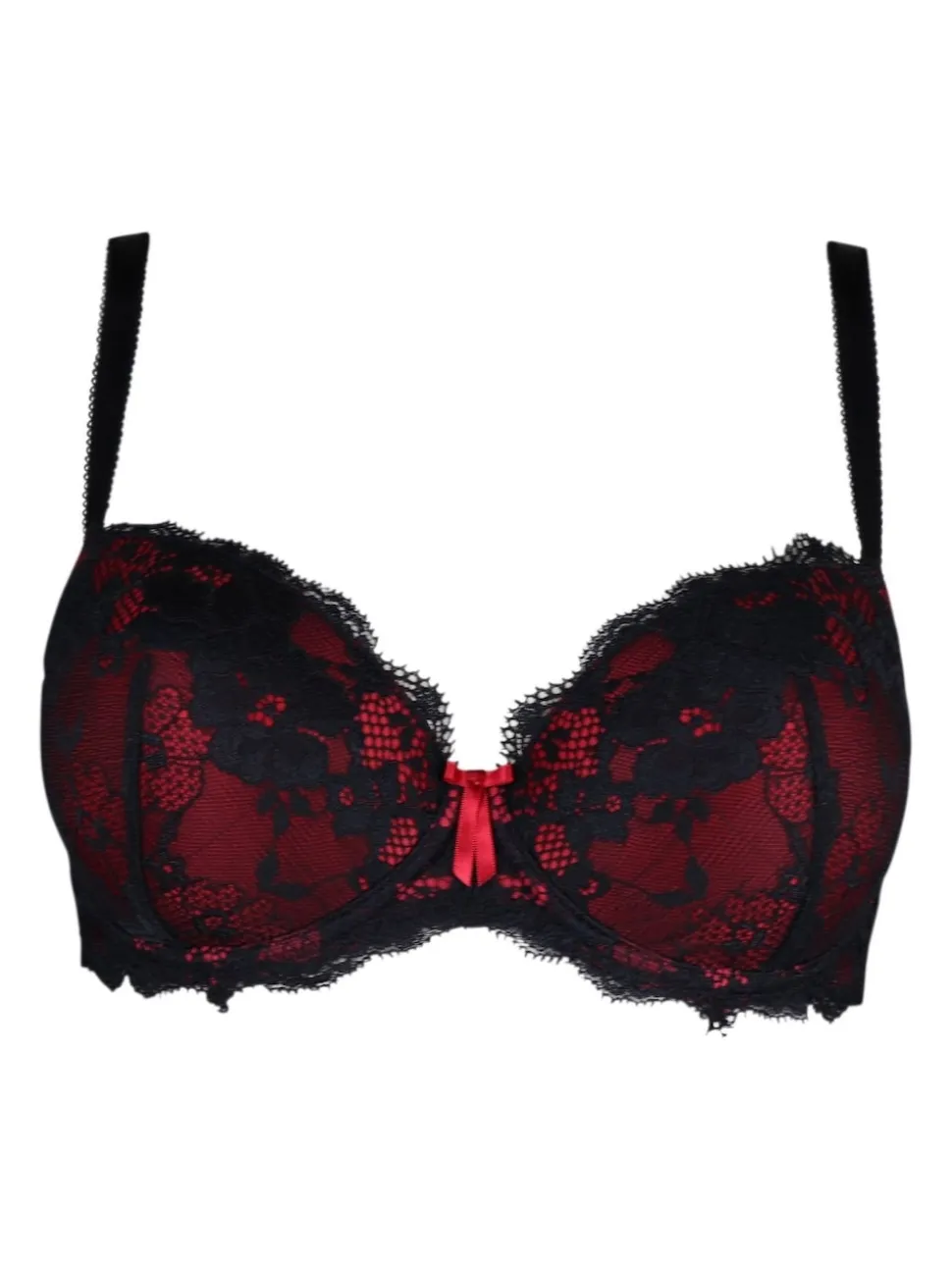 Pour Moi Red/Black Padded Amour Underwired Bra