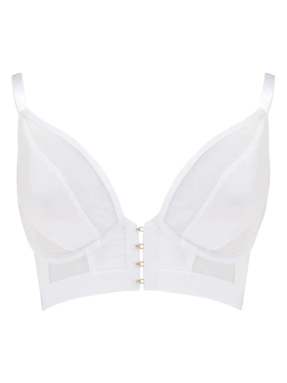 Pour Moi White India Front Fastening Underwired Bralette