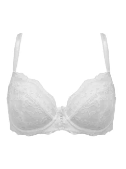 Pour Moi White Non Padded Underwired Fleur Balconette Bra