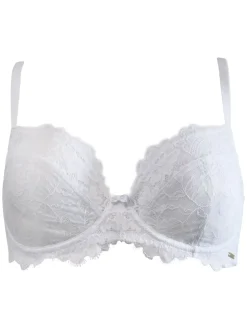 Pour Moi White Non-Padded India Eyelash Lace Bra