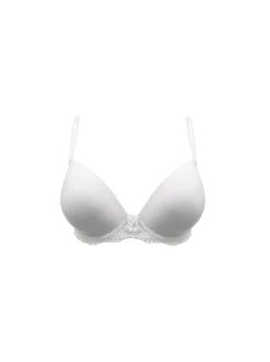 Pour Moi White Push Up Fleur Balconette Bra
