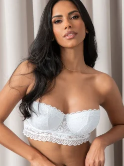 Pour Moi White Strapless Rebel Bra