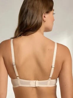 Praline Nude & White Push Up Plunge Lace Bras 2 Pack