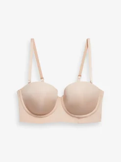 Praline Nude A-E Light Pad Smoothing Longline Low Back Strapless Bra