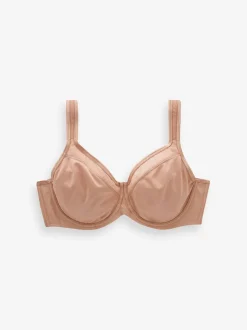 Praline Nude F-K Ultimate Support Cotton Minimiser Padded Strap Bra