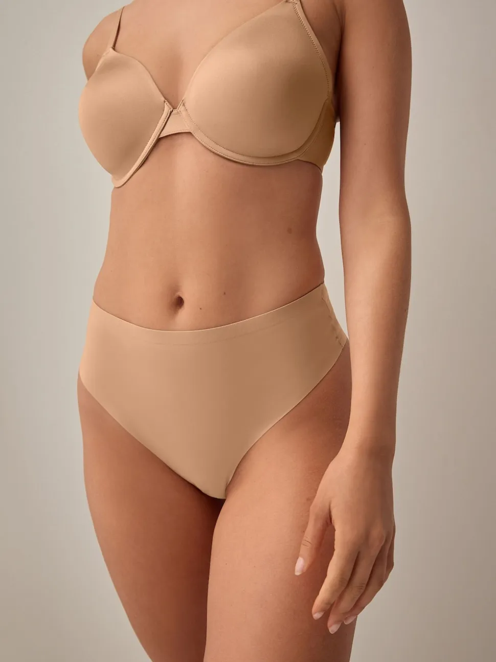 Praline Nude High Rise High Leg No VPL Tummy Control Shaping Knickers