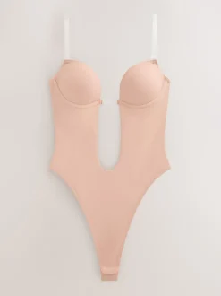 Praline Nude Multiway Strap Backless Plunge Body