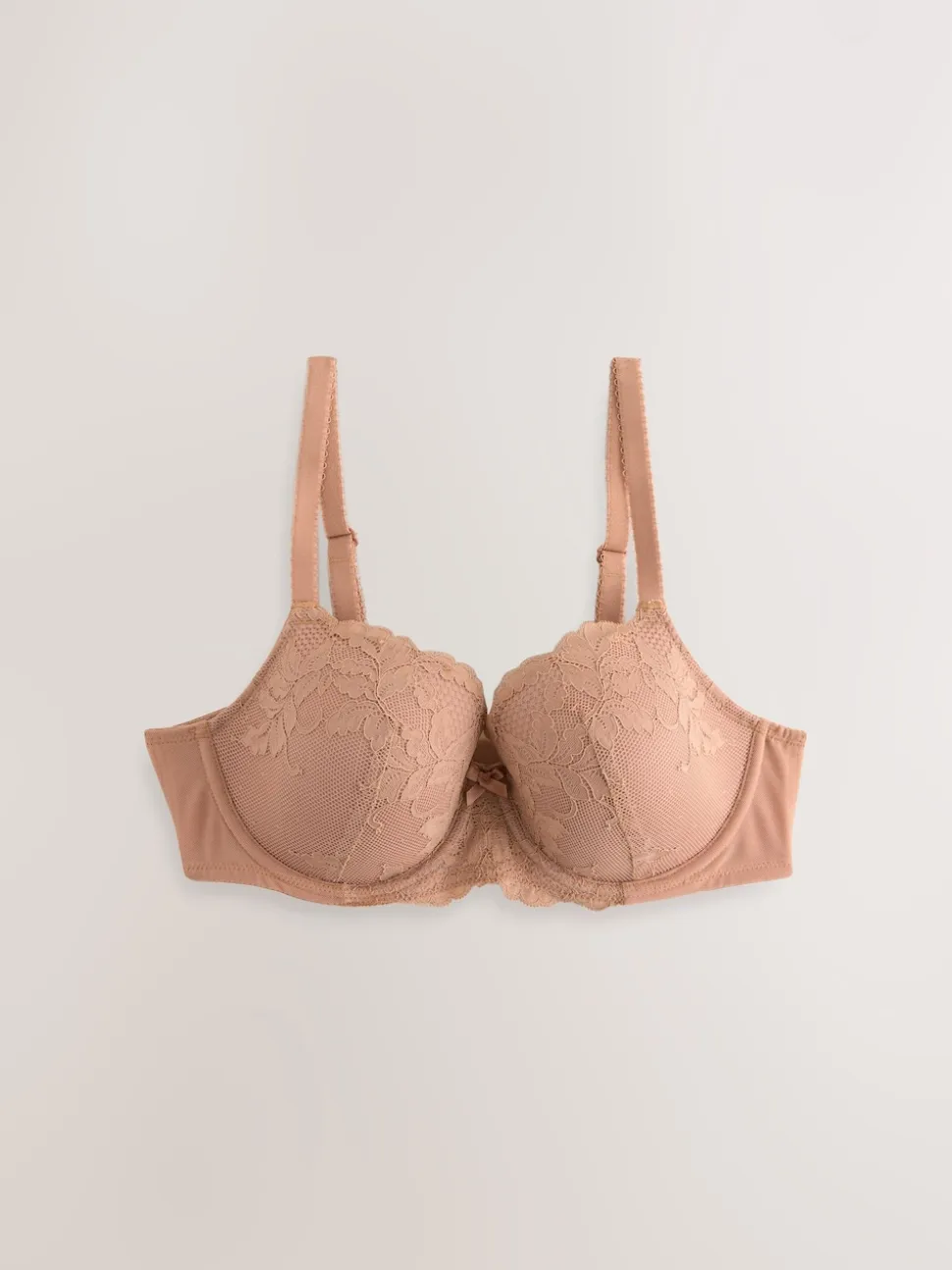 Praline Nude/Navy Pad Balcony DD+ Lace Bras 2 Pack