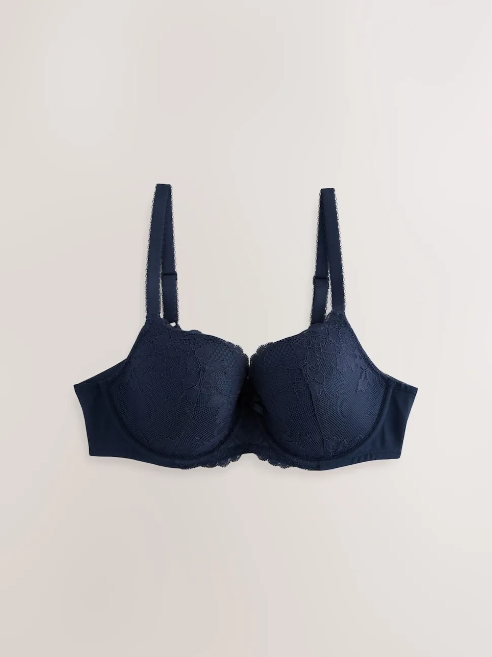 Praline Nude/Navy Pad Balcony DD+ Lace Bras 2 Pack