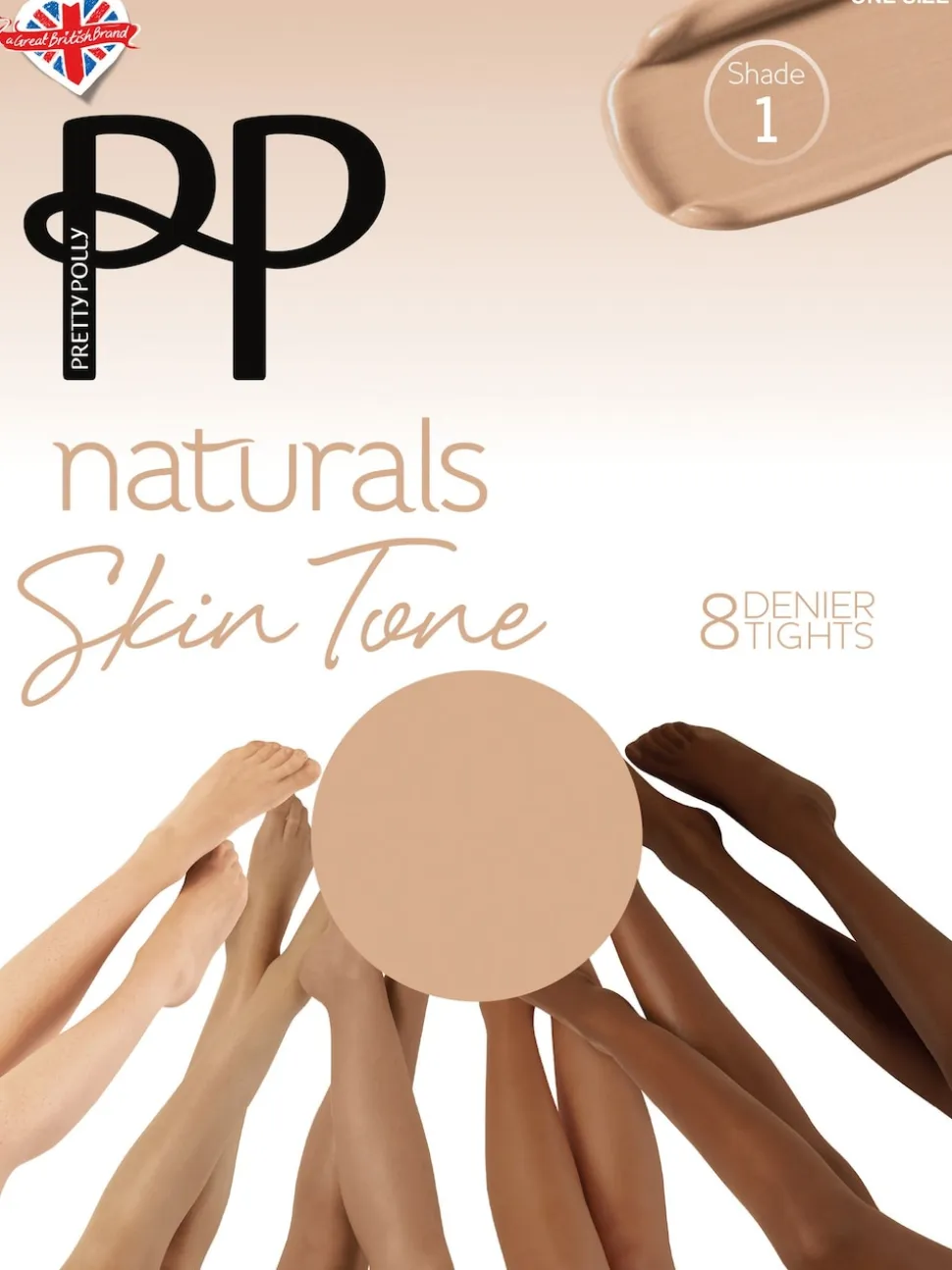 Pretty Polly Natural 8 Denier Skin Tone Tights 2 Pack