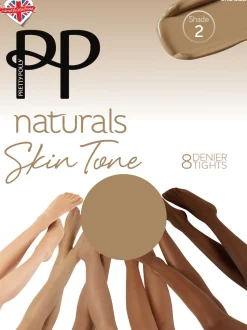 Pretty Polly Natural 8 Denier Skin Tone Tights 2 Pack