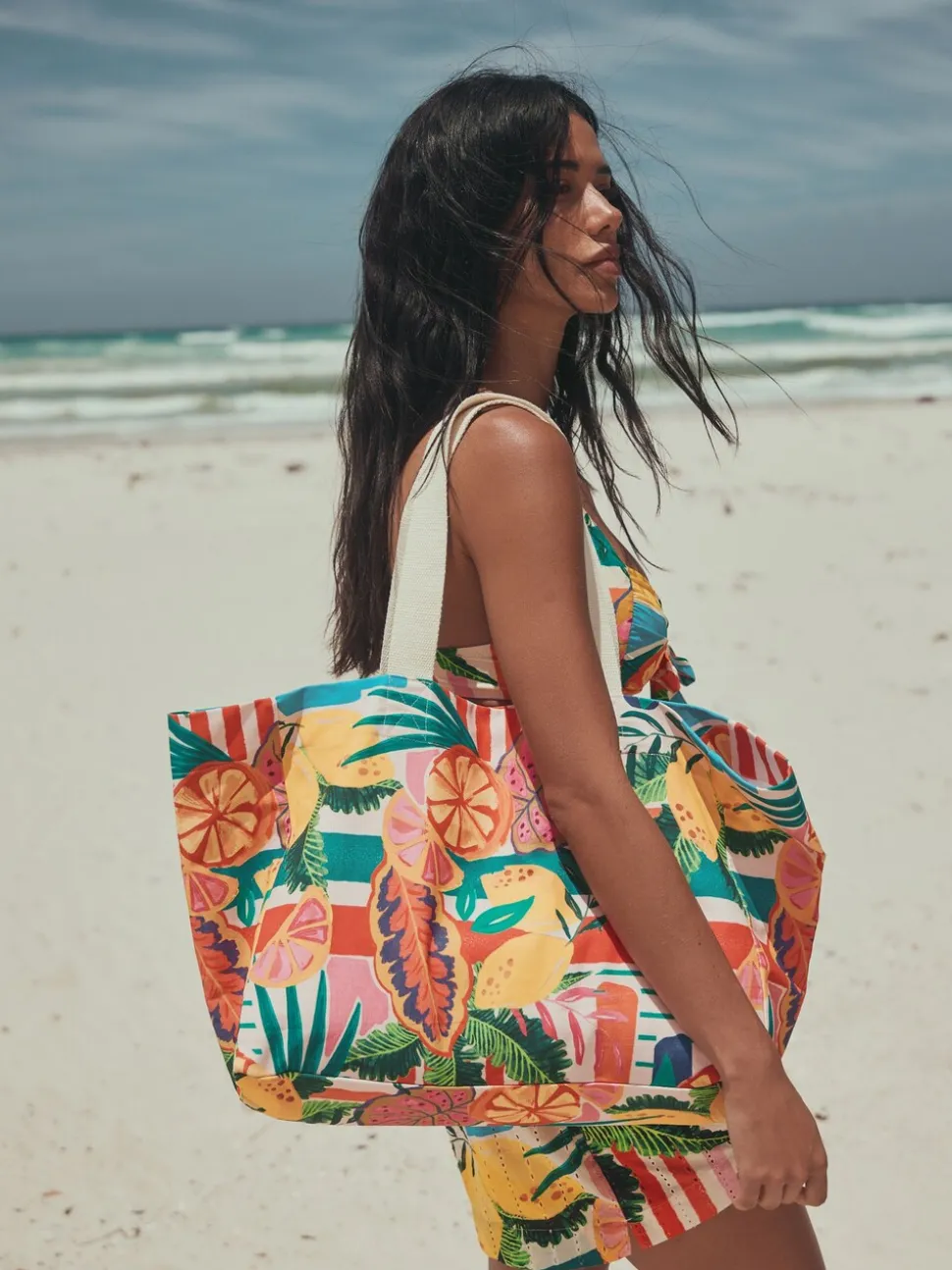 Print Cotton Shopper Bag