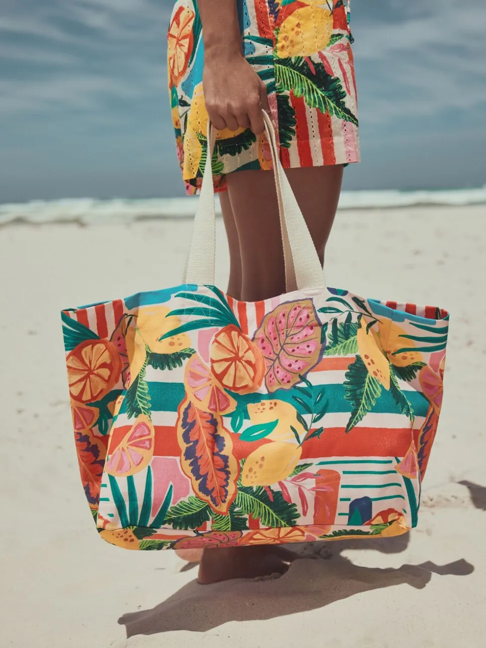 Print Cotton Shopper Bag