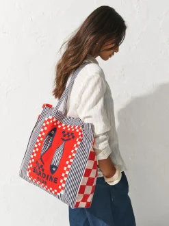 Print Sardine Print 100% Cotton Shopper Bag