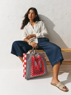 Print Sardine Print 100% Cotton Shopper Bag