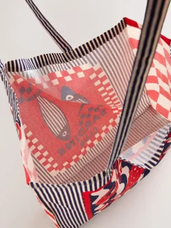 Print Sardine Print 100% Cotton Shopper Bag
