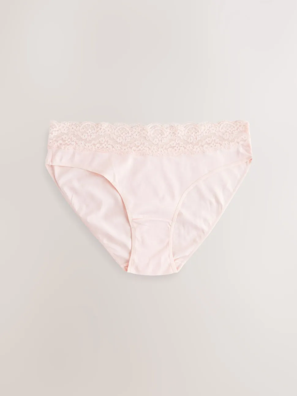 Printed Spot High Leg Cotton and Lace Knickers 7 Pack