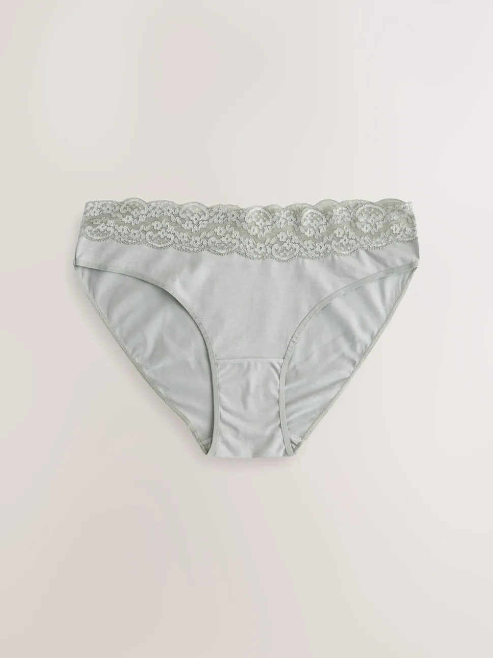 Printed Spot High Leg Cotton and Lace Knickers 7 Pack