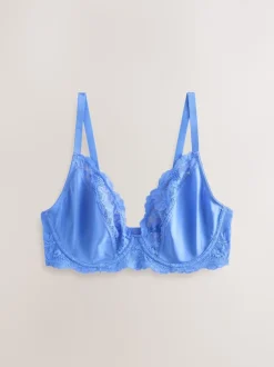 Print/Plain DD+ Non Pad Plunge Microfibre & Lace 2 Pack Bras
