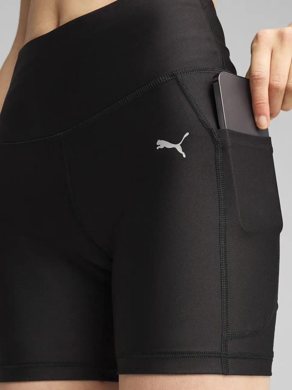 Puma Black Womens Velocity 5" Tight Running Shorts