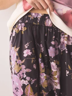Purple Floral Short Sleeve Pyjamas