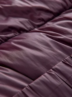 Purple Shower Resistant Padded Longline Coat