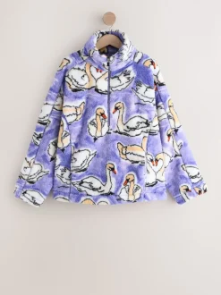 Purple Swan Borg Half Zip Fleece