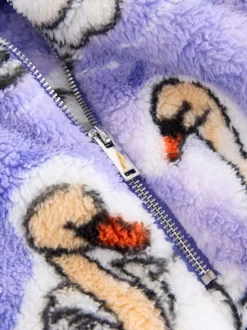 Purple Swan Borg Half Zip Fleece