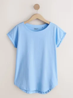 Purple/Blue/Butter Yellow/Pink/White Cap Sleeve T-Shirts 5 Pack