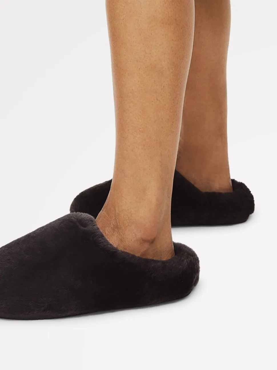 Radley Brown Cloud Street Shearling Fluff Mule Slippers