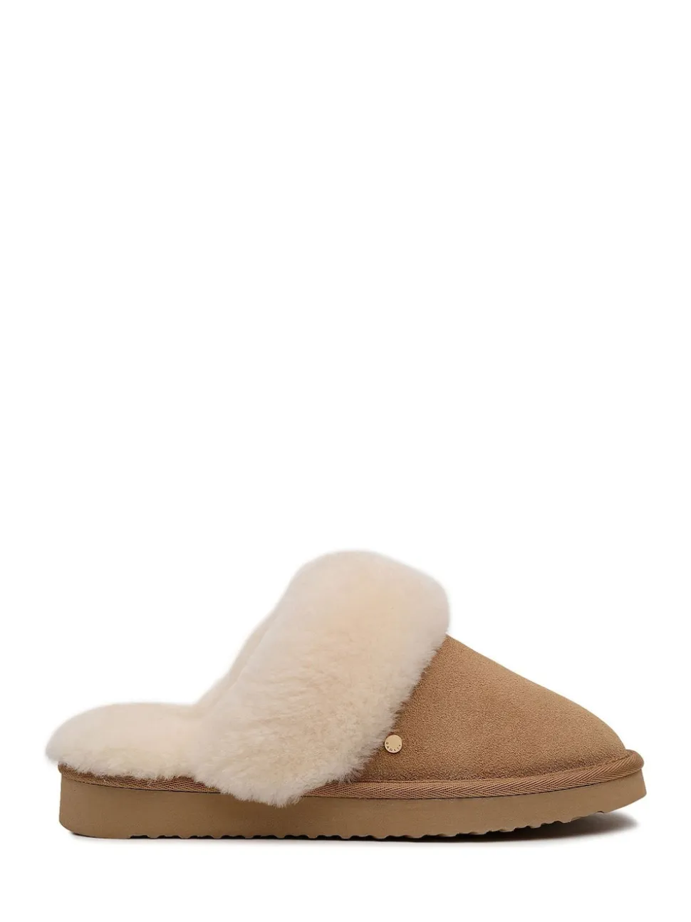 Radley Brown Maple Lane Shearling Cuff Mule Slippers