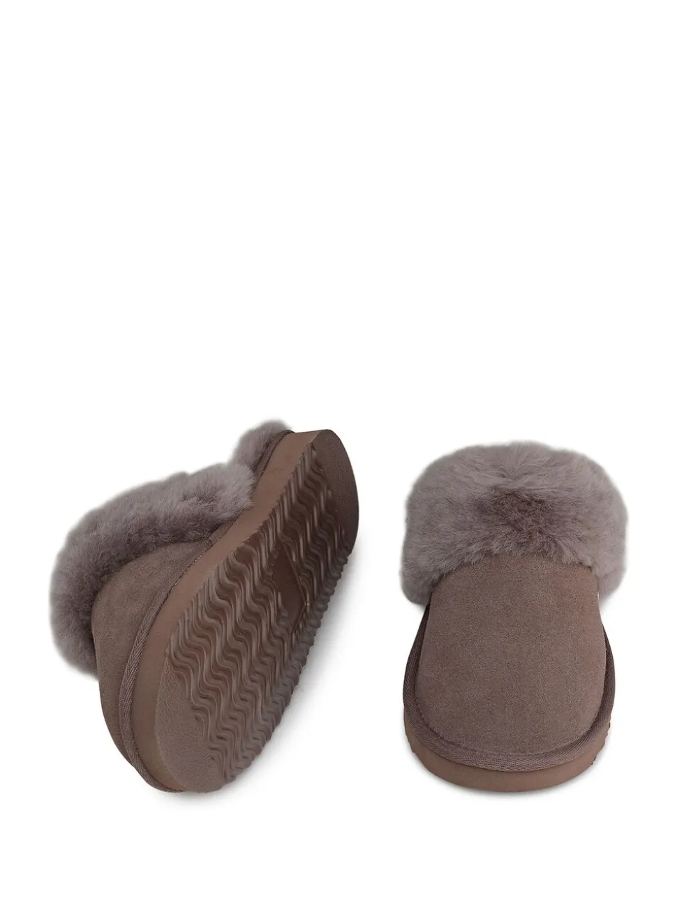 Radley Light Brown Maple Lane Shearling Cuff Mule Slippers