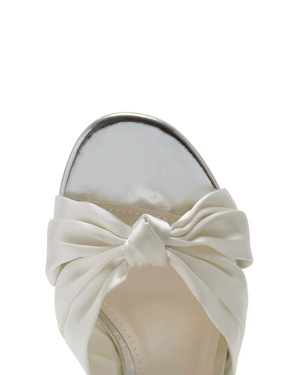 Rainbow Club Natural Thea Wide Fit Ivory Wedding Satin Sandals