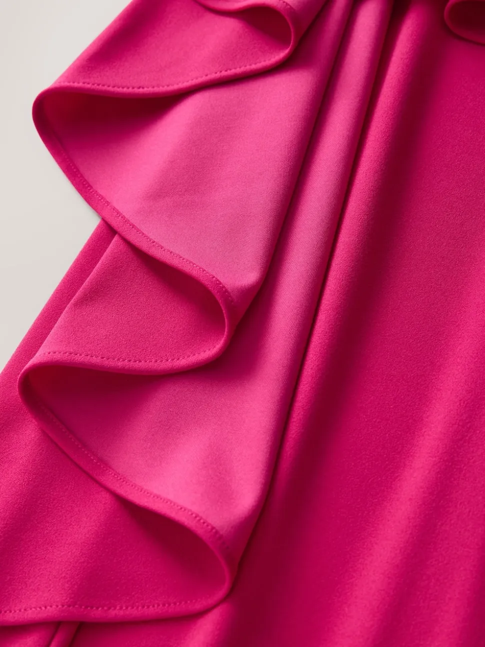 Raspberry Pink Cape Maxi Dress