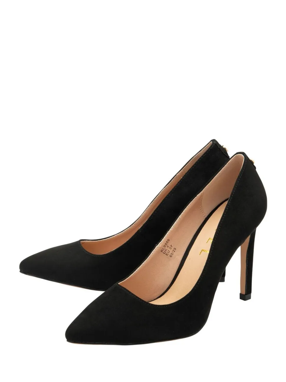 Ravel Black Stiletto Heel Court Shoes