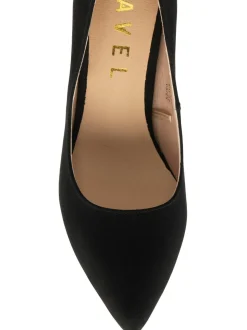Ravel Black Stiletto Heel Court Shoes