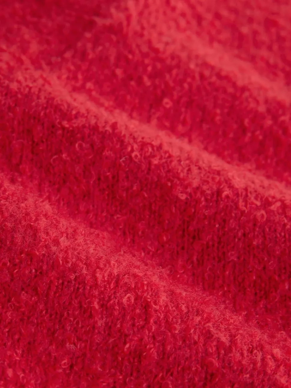 Red Boucle Cardigan