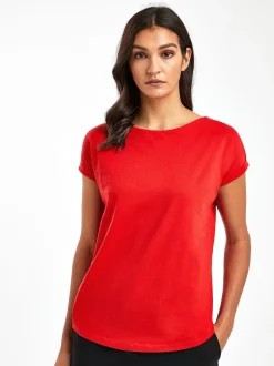 Red Cap Sleeve T-Shirt