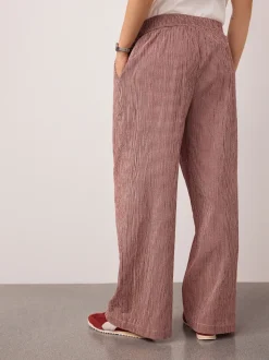 Red Gingham Maternity Wide Leg Trousers