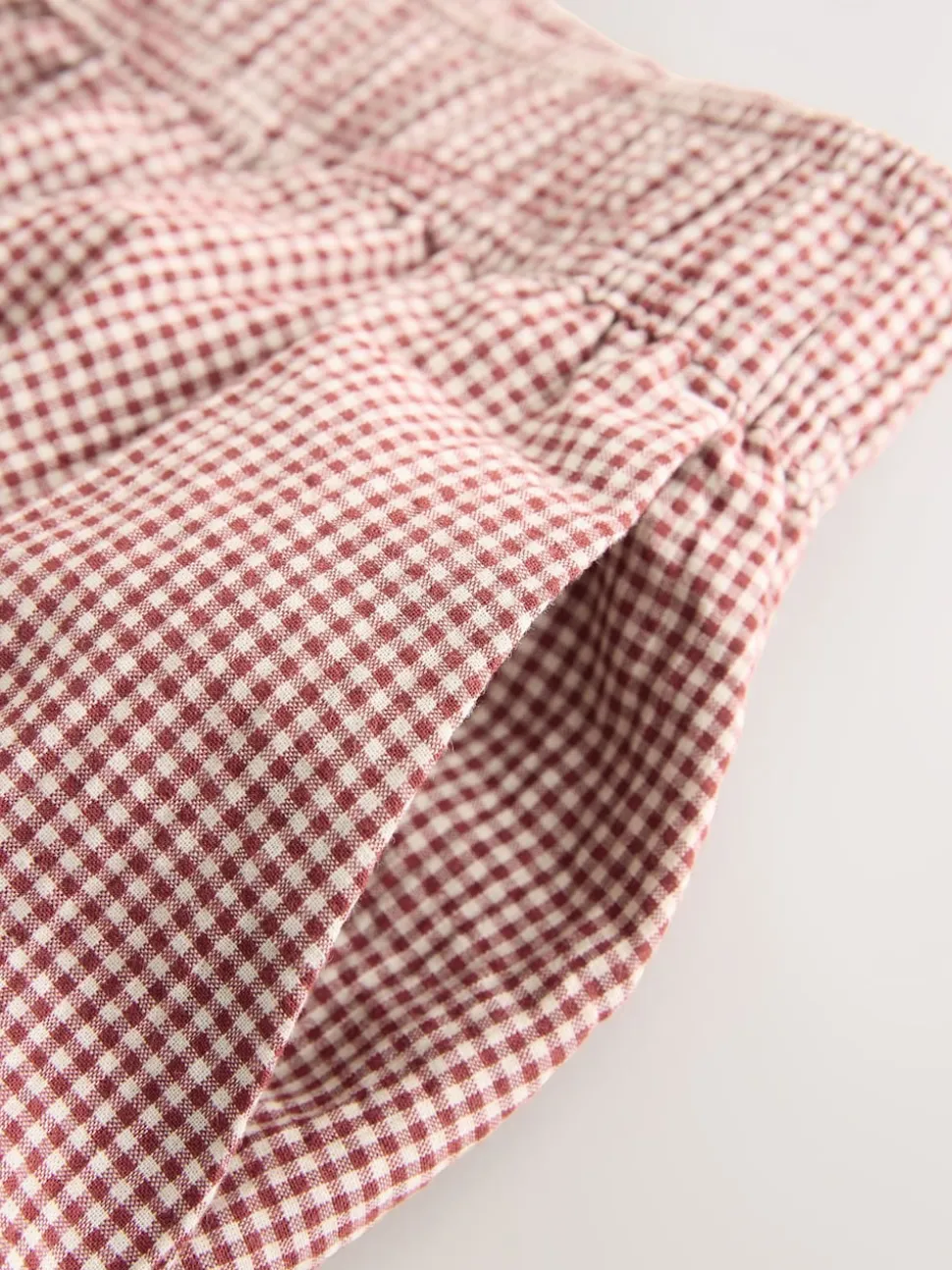 Red Gingham Maternity Wide Leg Trousers