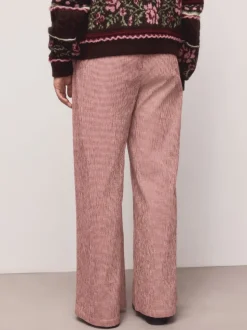 Red Gingham Wide Leg Trousers