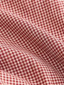 Red Gingham Wide Leg Trousers