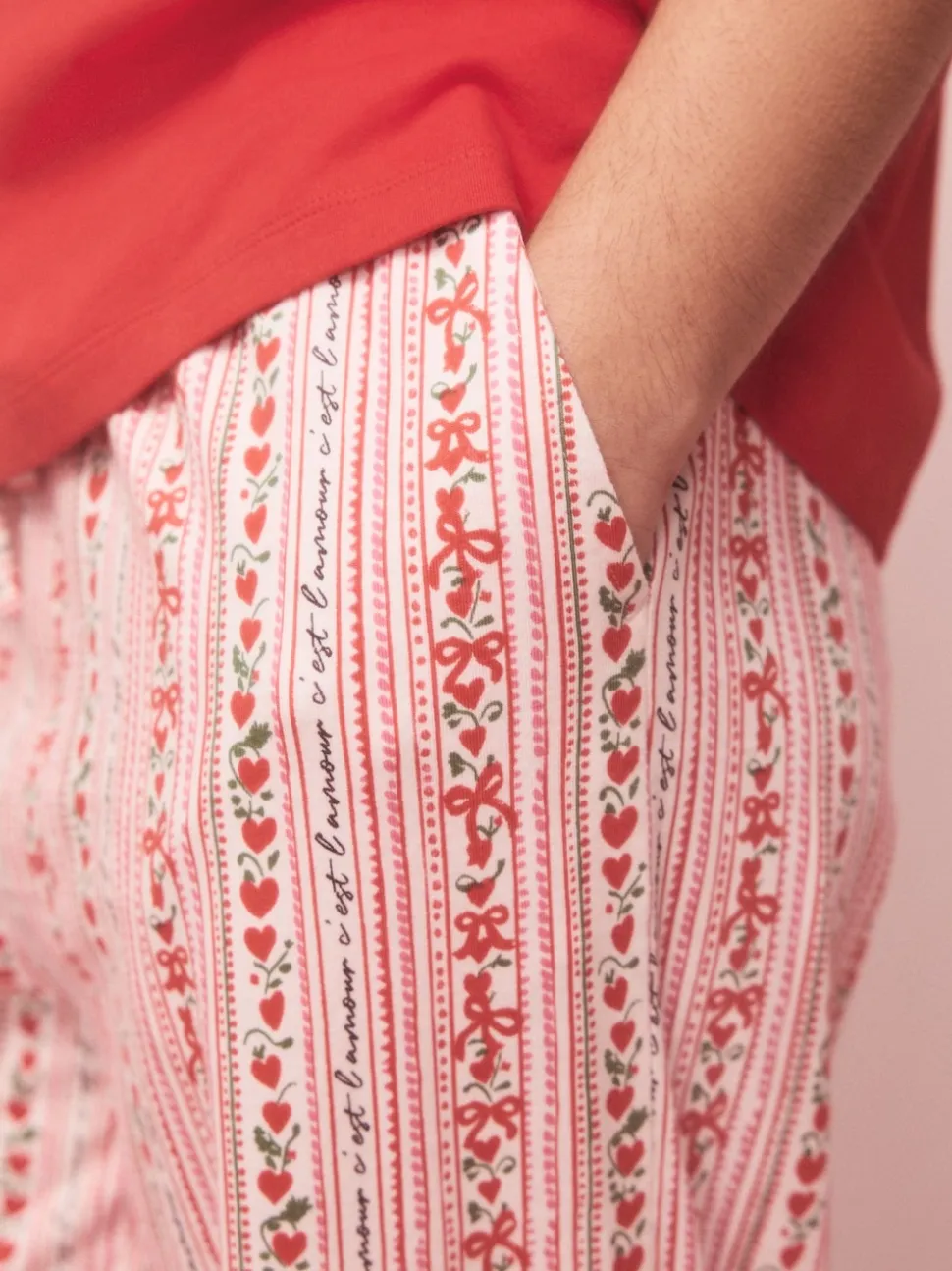 Red Graphic Short Sleeve Pyjamas