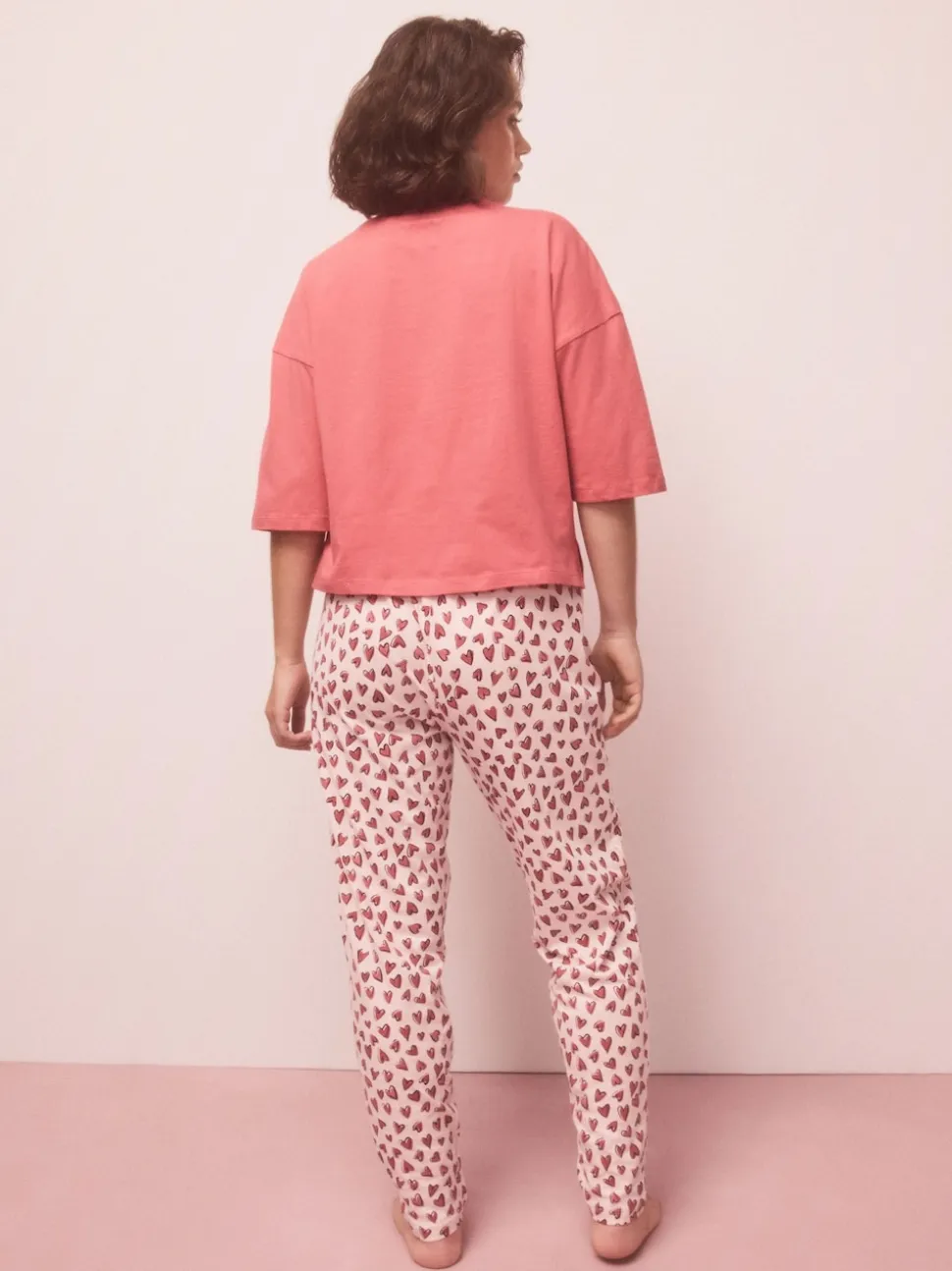 Red Heart Short Sleeve Pyjamas