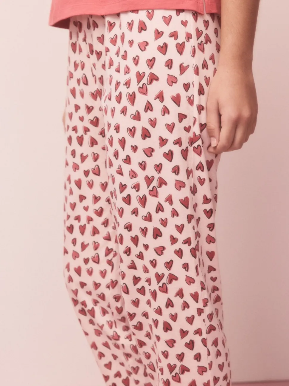 Red Heart Short Sleeve Pyjamas