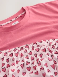 Red Heart Short Sleeve Pyjamas