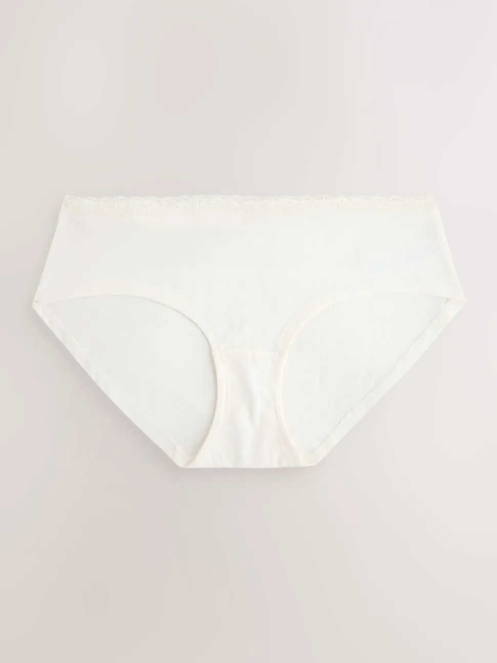 Red Heart/Green Check Short Cotton Lace Knickers 4 Pack