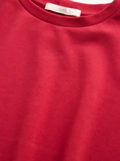 Red Heavyweight Short Sleeve Crew Neck T-Shirt