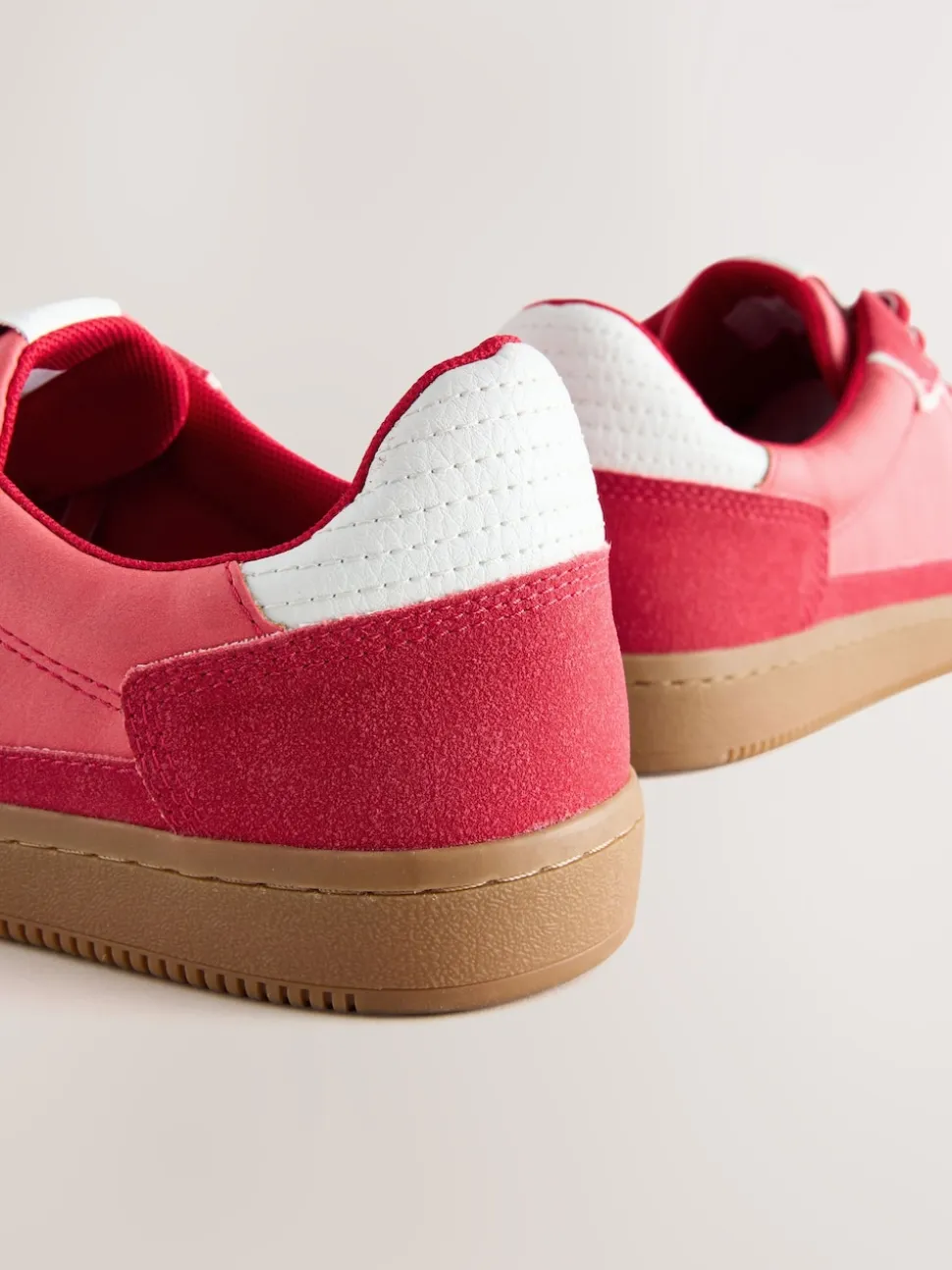 Red Lace-Up Trainers