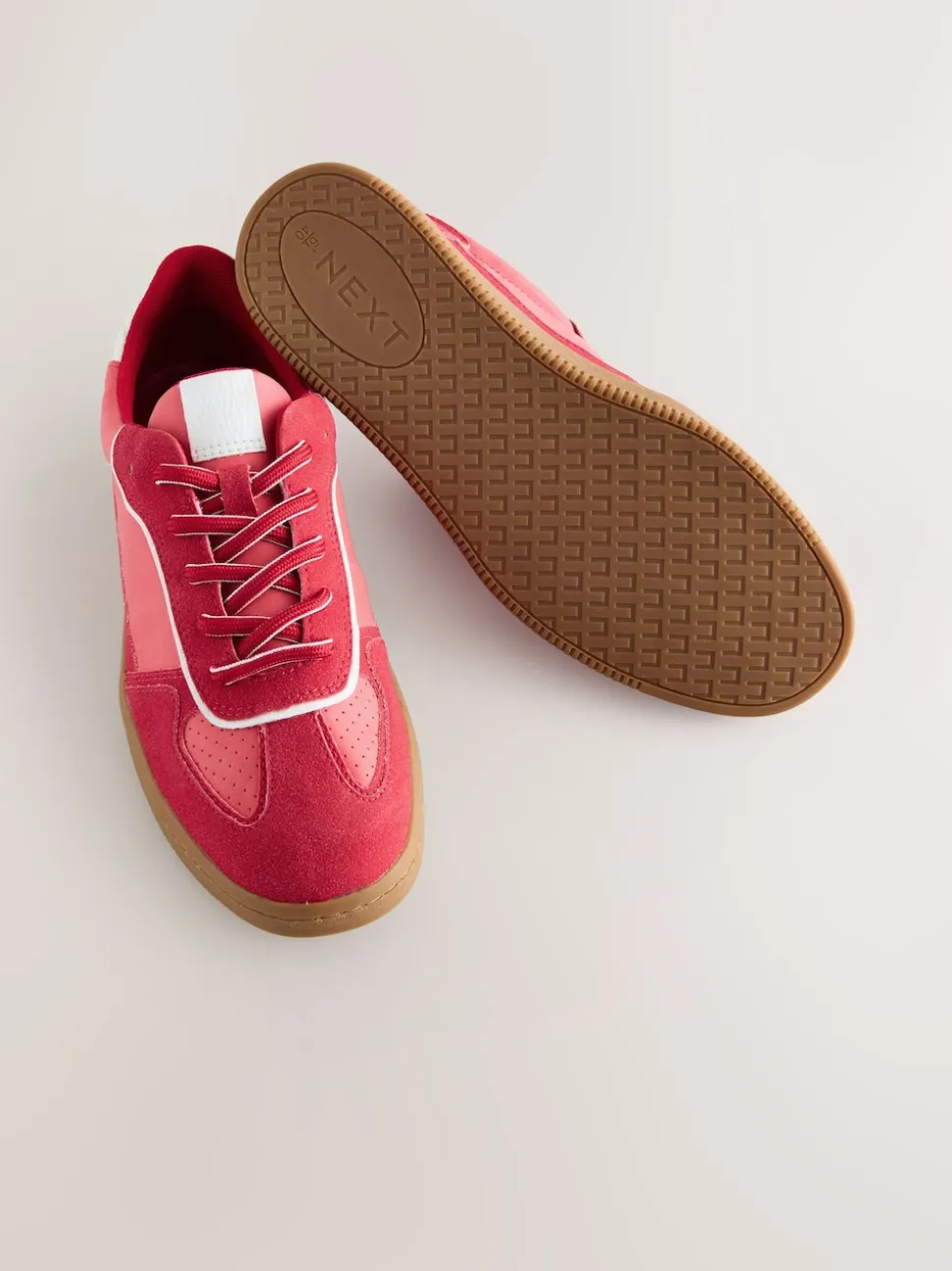 Red Lace-Up Trainers